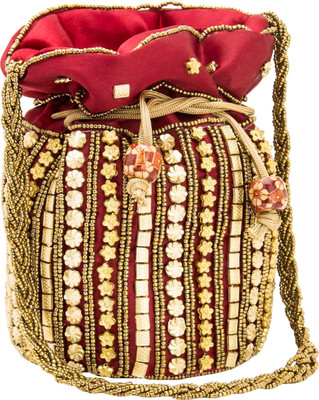 

KABIR BAMBHAARI maroon potli Pouch(Maroon)