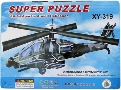 

Tootpado 3D Foam Puzzle Apache Armed Helicopter - 4 Sheets (1TNG227) - Super 3D Puzzle DIY Games(1 Pieces)