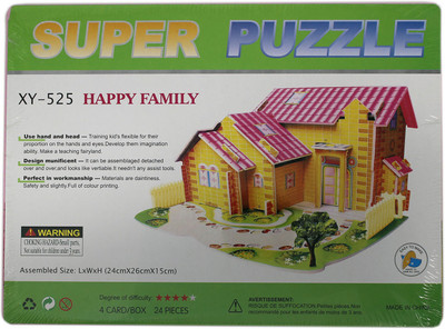 

Tootpado 3D Foam Puzzle Happy Family - 4 Sheets (1TNG225) - Super 3D Puzzle DIY Games(1 Pieces)