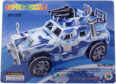 

Tootpado 3D Foam Puzzle Armored Car - 4 Sheets 84 Pieces (1TNG212) - Super 3D Puzzle DIY Games(84 Pieces)