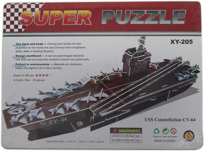 

Tootpado 3D Foam Puzzle Aircraft Carrier - 4 Sheets 83 Pieces (1TNG218) - Super 3D Puzzle DIY Games(83 Pieces)