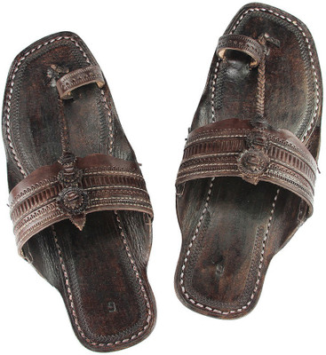 

eKolhapuri Men Dark Brown Sandals