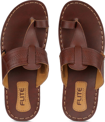 Flite Men Brown Tan Flats