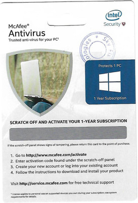 

McAfee Anti-virus 1 User 1 Year(CD/DVD)