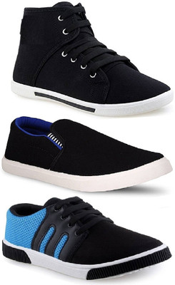 

Genial 3 Shoes Of Sneakers & Loafers Casuals For Men(Multicolor