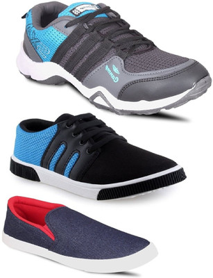

Genial 3Shoes Of Sneakers Casuals For Men(Multicolor
