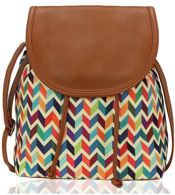 

Goldmine Girls Casual, Formal Multicolor Canvas, PU Sling Bag