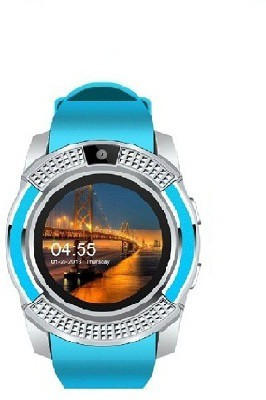 

MI-STS V8 Bluetooth Smartwatch With Sim & Tf Card Support With Apps Like Facebook And Whatsapp Touch Screen Multilanguage Android/Ios Mobile Phone Wrist Watch Phone With Activity Trackers And Fitness Band (Silver Dialar) Smartwatch(Blue Strap Free Size)
