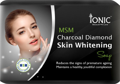 

Ionic MSM Charcoal Diamond-Skin Whitening & Toner Organic Soap Bar (Sulfur Based)(100 g)