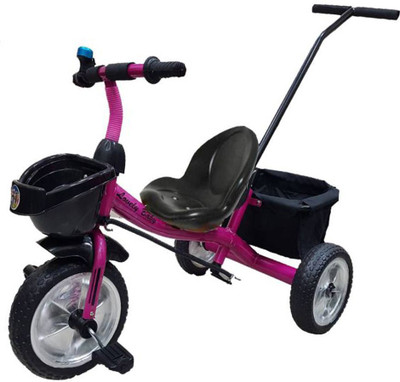 

Oximus BABY TRICYCLE For Kids WITH PARENT HANDAL AND BASKET PINK BLACK 06 Tricycle (Pink, Black) best toddler tricycle 2 year old Lovely tricycle Tricycle(Pink)