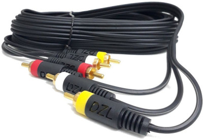 

DazzelOn TV-out Cable 9 Meter 3 RCA TO 3 RCA Audio Video Cable(Black, For TV)