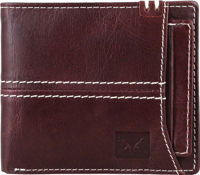 

Accezory Men Maroon Genuine Leather Wallet(8 Card Slots)