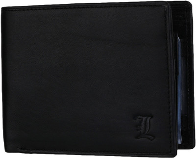 

Leana Men Black Genuine Leather Wallet(7 Card Slots), Black 6