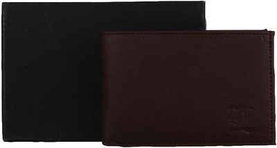 

Leana Men Brown Genuine Leather Wallet(6 Card Slots), Dark brown