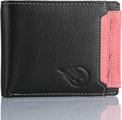 

RUGE Men Black Genuine Leather Wallet(4 Card Slots)