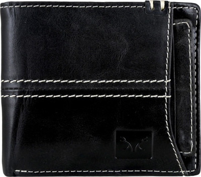 

Accezory Men Black Genuine Leather Wallet(8 Card Slots)