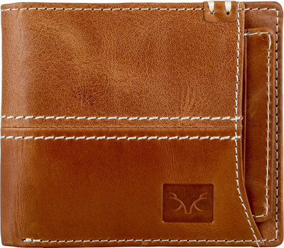 

Accezory Men Tan Genuine Leather Wallet(8 Card Slots)