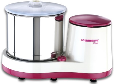 

sowbaghya 2 Liter DIVA Wet Grinder (pink with white) Wet Grinder(Pink)