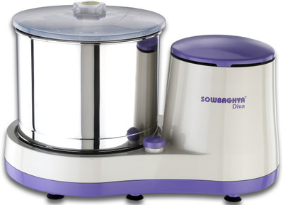 

sowbaghya 2 Liter DIVA Wet Grinder (violet with white) Wet Grinder(Purple)