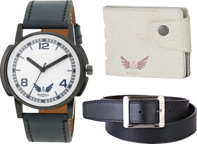 

Martell Analog Watch Combo(White)