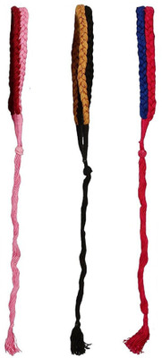 

GOELX Necklace Doris Ropes Braided Cord Colorful 3-Strand Choker Dories Combo for necklace making/designing/jewellery designing Pack of 3 - Type F
