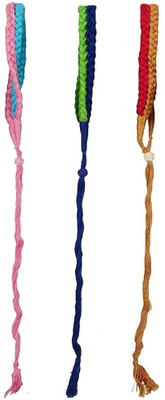 

GOELX Necklace Doris Ropes Braided Cord Colorful 3-Strand Choker Dories Combo for necklace making/designing/jewellery designing Pack of 3 - Type H