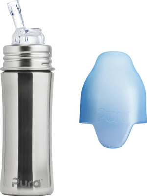 

Pura 11 oz Stainless Steel Straw Bottle - 325 ml(Natural)