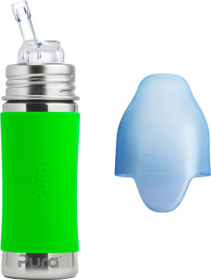 

Pura 11 Oz Sleeve Stainless Steel Straw Bottle - 325 ml(Green)