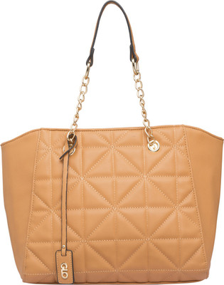 

Globus Quilted Structured Handbag Shoulder Bag(Beige, 14 inch)