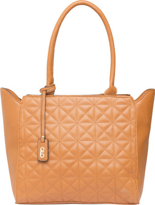 

Globus Quilted Structured Handbag Shoulder Bag(Brown, 14 inch)