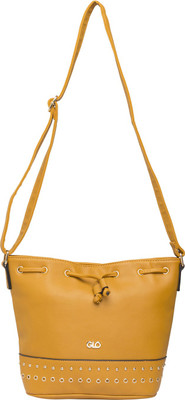 

Globus Bow Eyelet Detail Handbag Sling Bag(Yellow, 9 inch)
