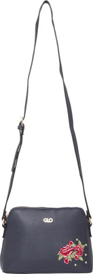 

Globus Embroidered Rose Motif Sling Bag Sling Bag(Blue, 10 inch)