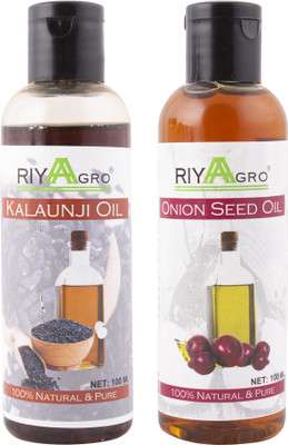 

RIYAAGRO (Combo Pack of 2) 100 % Natrual & Pure Undiluted Cold Pressed (Kalaunji & Onion Seed Oil) For Hair-Scalp-Skin-Face-Nails-- 100 ml(100 ml)