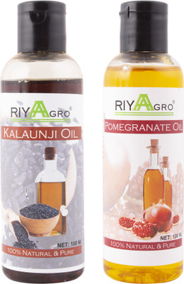 

RIYAAGRO (Combo Pack of 2) 100 % Natrual & Pure Undiluted Cold Pressed (Kalaunji & Pomegranate Oil) For Hair-Scalp-Skin-Face-Nails-- 100 ml(100 ml)