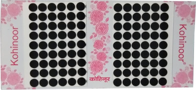 

Kohinoor Plain Black Bindi Round For Women All Skin Type Black Bindis(Stick on)