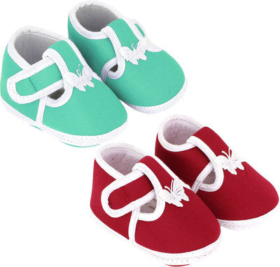 

Neska Moda 0 To 12 Month Set Of 2 Baby Booties(Toe to Heel Length - 12 cm Maroon)