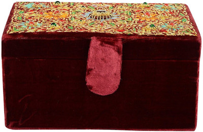 

Tooba Handicraft Casual Maroon Clutch