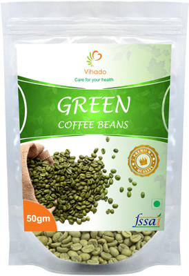 

Vihado Premium Green Coffee Beans / 100% Pure & Natural / 1 Pack of 50g Instant Coffee 50 g(Green Coffee Flavoured)