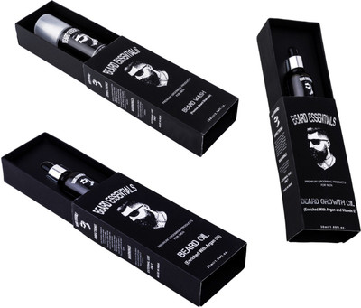 

Beard Essentials Combo Of Hair & Beard Growth Oil - 30ml , Beard Wash No Sulfates & Parabens Premium Beard Shampoo - 100ml & Moustache & Beard Oil For Healthy, Strong and Shining Beard-30 ml(Set of 3)