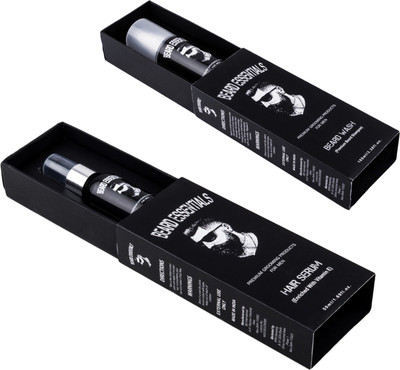

Beard Essentials Combo Of Beard Wash No Sulfates & Parabens Premium Beard Shampoo - 100ml & Hair Serum With Vitamin E -50 ml(Set of 2)