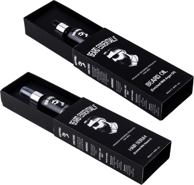 

Beard Essentials Combo Of Hair Serum With Vitamin E -50 ml & Moustache & Beard Oil For Healthy, Strong and Shining Beard -30 ml(Set of 2)