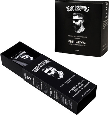 

Beard Essentials Combo Of Ultra Strong Hold Fiber Hair Wax -100g & Activated Charcoal Face Wash -100ml(Set of 2)