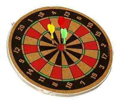 

Koxton Dart Board 14" Steel Tip Dart(Brown, Pack of1)