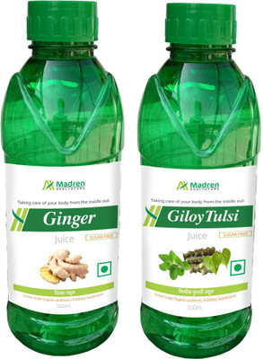 

Madren Healthcare Ginger Juice & Giloy Tulsi Juice 1000 ml(Pack of 2)
