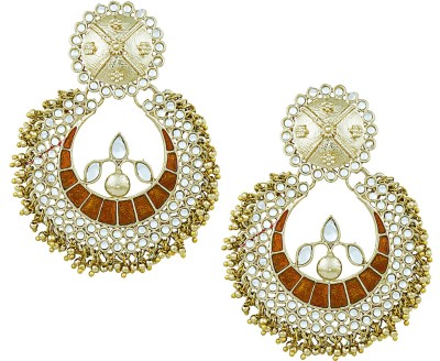 Shining Jewel Shining Jewel Traditional Chandbali Earrings for Women (SJ_1040) Swarovski Crystal Brass Chandbali Earring