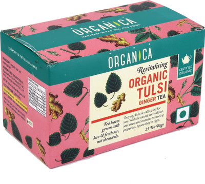 

Organica ORGANIC TULSI GINGER Tulsi Herbal Tea Bags Box(25 Bags)