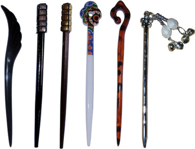 

RISHUBH Combo of Multi Color Juda Sticks Bun Stick(Multicolor)