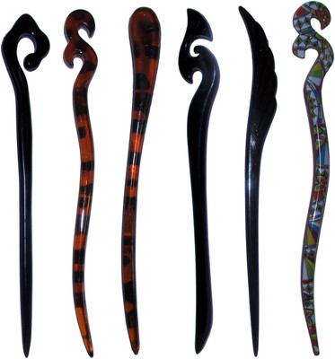 

SHUK Combo of Multi Color Juda Sticks Bun Stick(Multicolor)