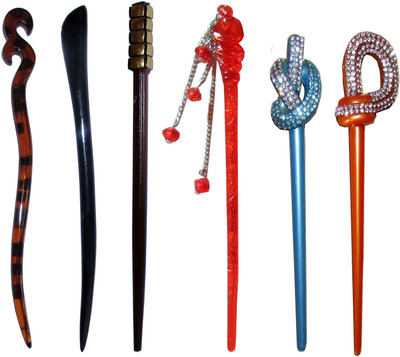 

MAUSAI Combo of Multi Color Juda Sticks Bun Stick(Multicolor)