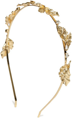 Rubans Gold Tone Metal Floral Hair Band Hair Band(Gold)